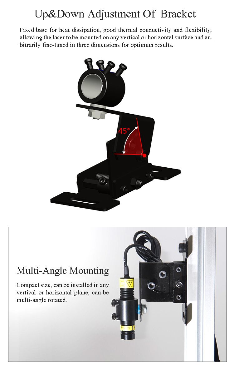 MTOLASER-135mm-235mm-Laser-Module-Pointer-Holder-Adjustable-Height-Horizontal-Position-Wall-Mount-Cl-1434392