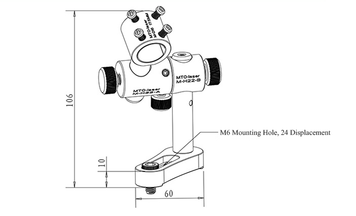 MTOLASER-135mm-235mm-Triaxial-360deg-Adjustable-Laser-Pointer-Module-Holder-Mount-Clamp-Three-Axis-B-1314143