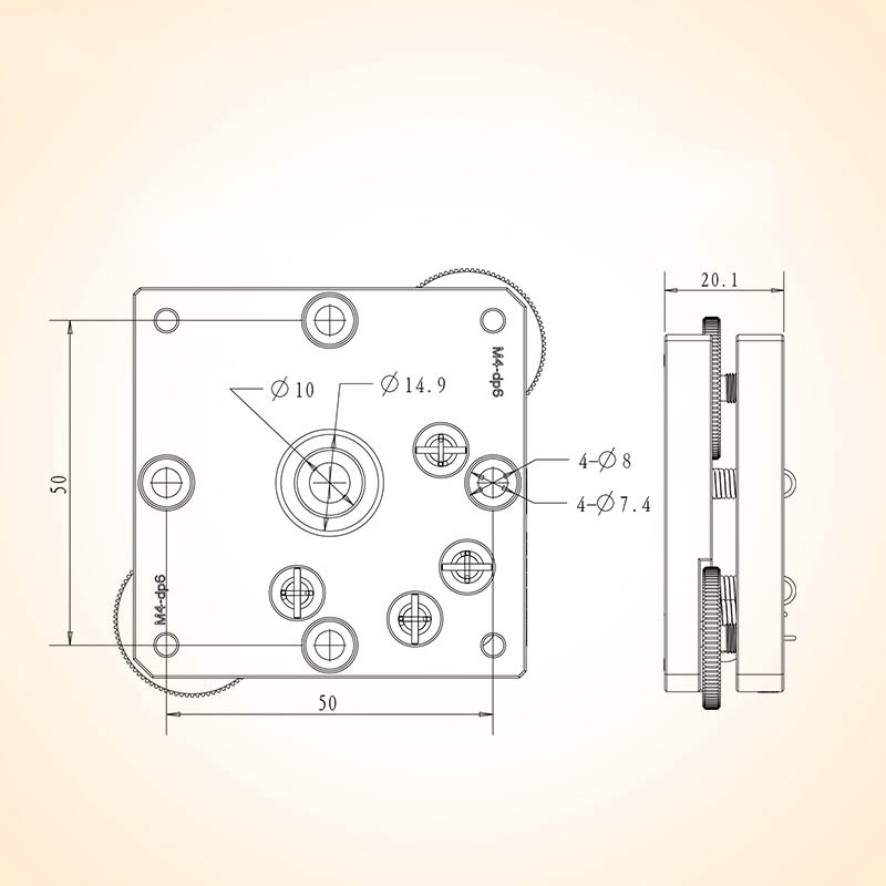 MTOLASER-BK60A-22-Tilting-2-axis-Platforms-Optics-Two-Dimensional-Position-Adjustment-Y-Axis-Space-F-1487544