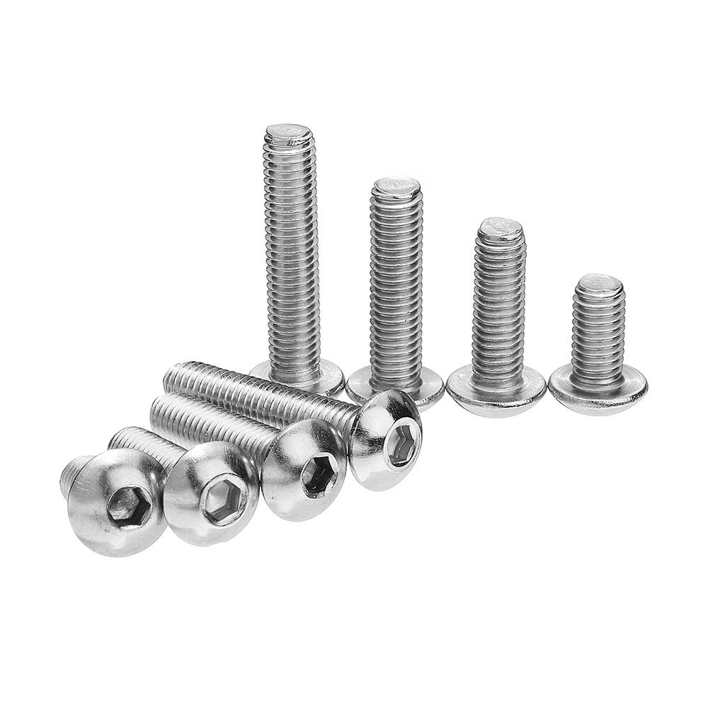 Suleve-M5SH6-50Pcs-M5-Stainless-Steel-Hex-Socket-Button-Head-Screw-Bolt-8-30mm-Optional-Length-1333438