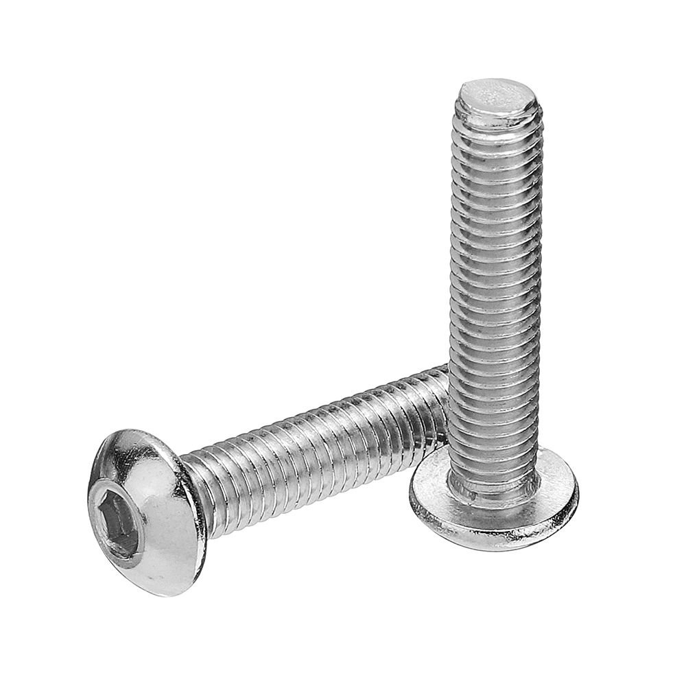 Suleve-M5SH6-50Pcs-M5-Stainless-Steel-Hex-Socket-Button-Head-Screw-Bolt-8-30mm-Optional-Length-1333438