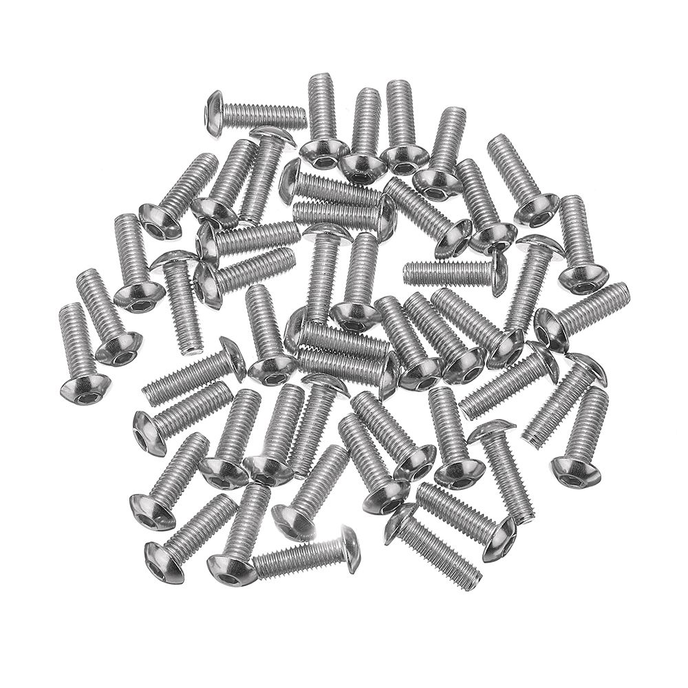 Suleve-M5SH6-50Pcs-M5-Stainless-Steel-Hex-Socket-Button-Head-Screw-Bolt-8-30mm-Optional-Length-1333438