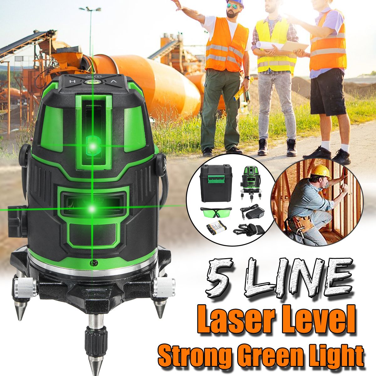 100-240V-635nm-Green-Light-5-Line-Laser-Level-360deg-Rotary-Laser-Line-1511877