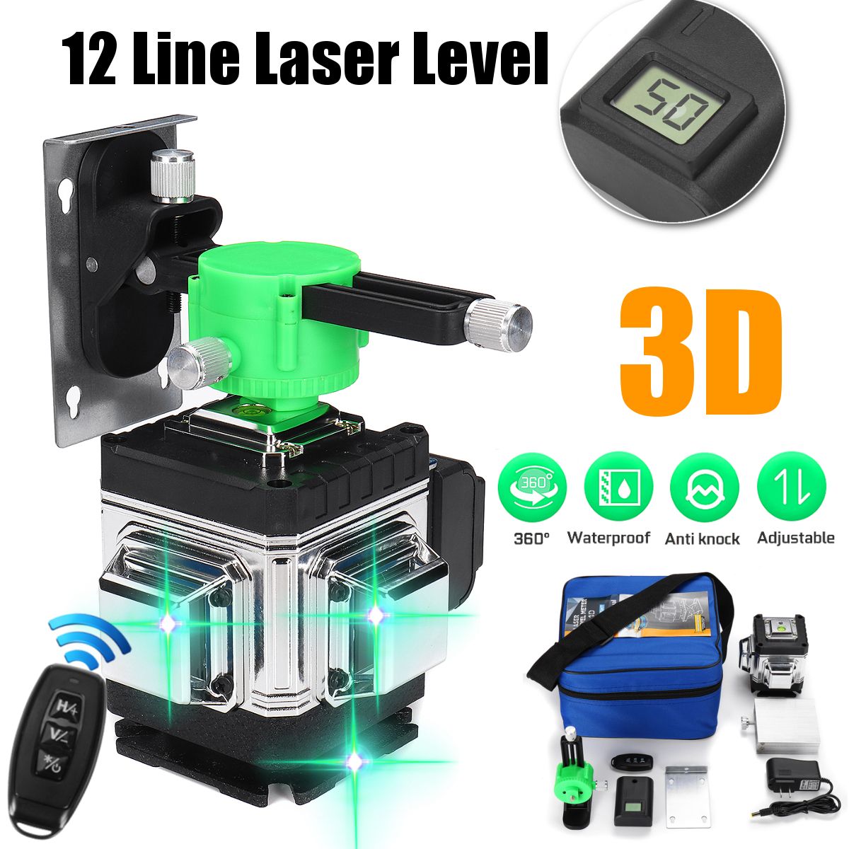 12-Line-360deg-Horizontal-Vertical-Cross-3D-Green-Light-Laser-Level-Self-Leveling-Measure-Super-Powe-1754251
