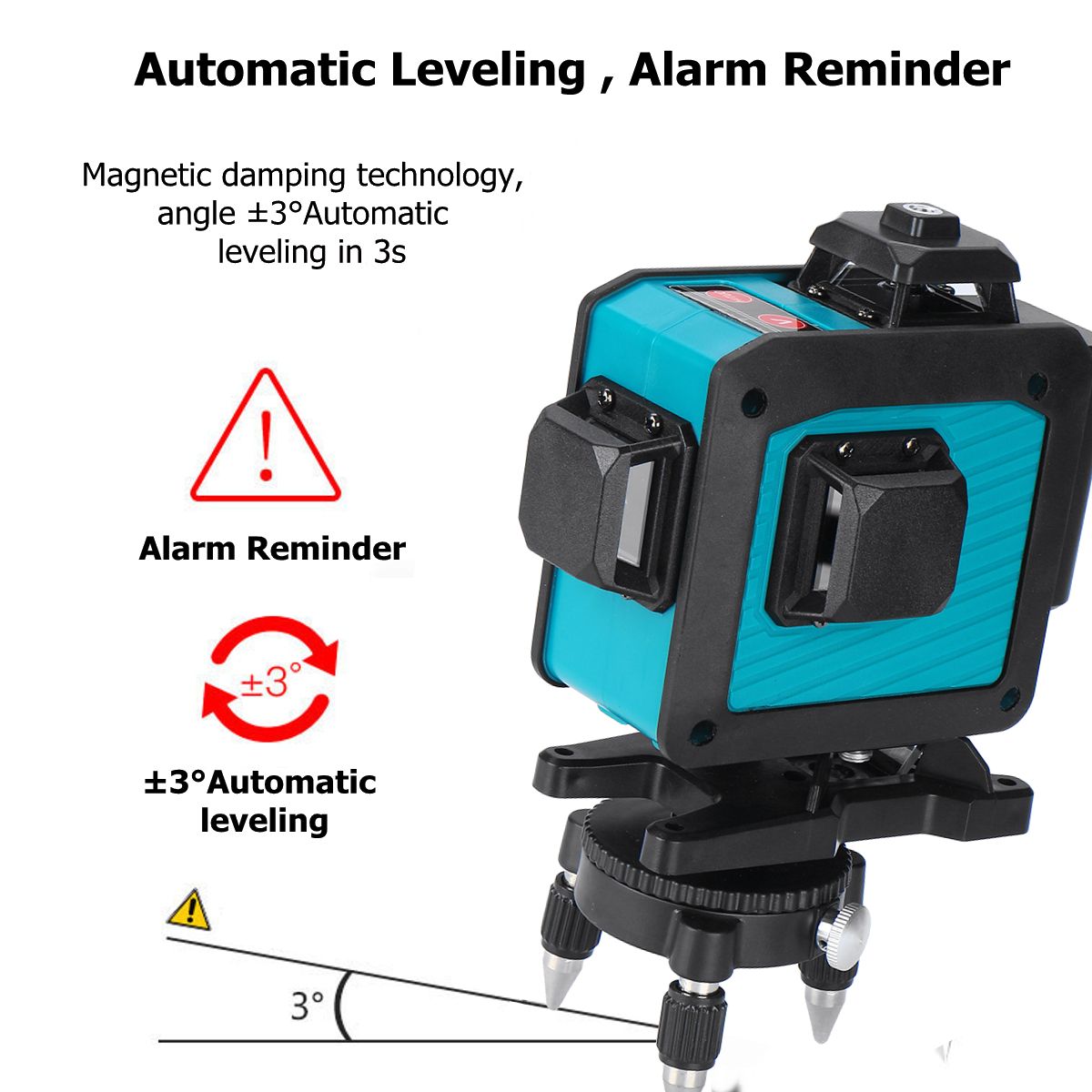 12-Line-Green-Laser-Level-Self-Leveling-360deg-Rotary-Cross-Auto-amp-Remote-Control-1700315