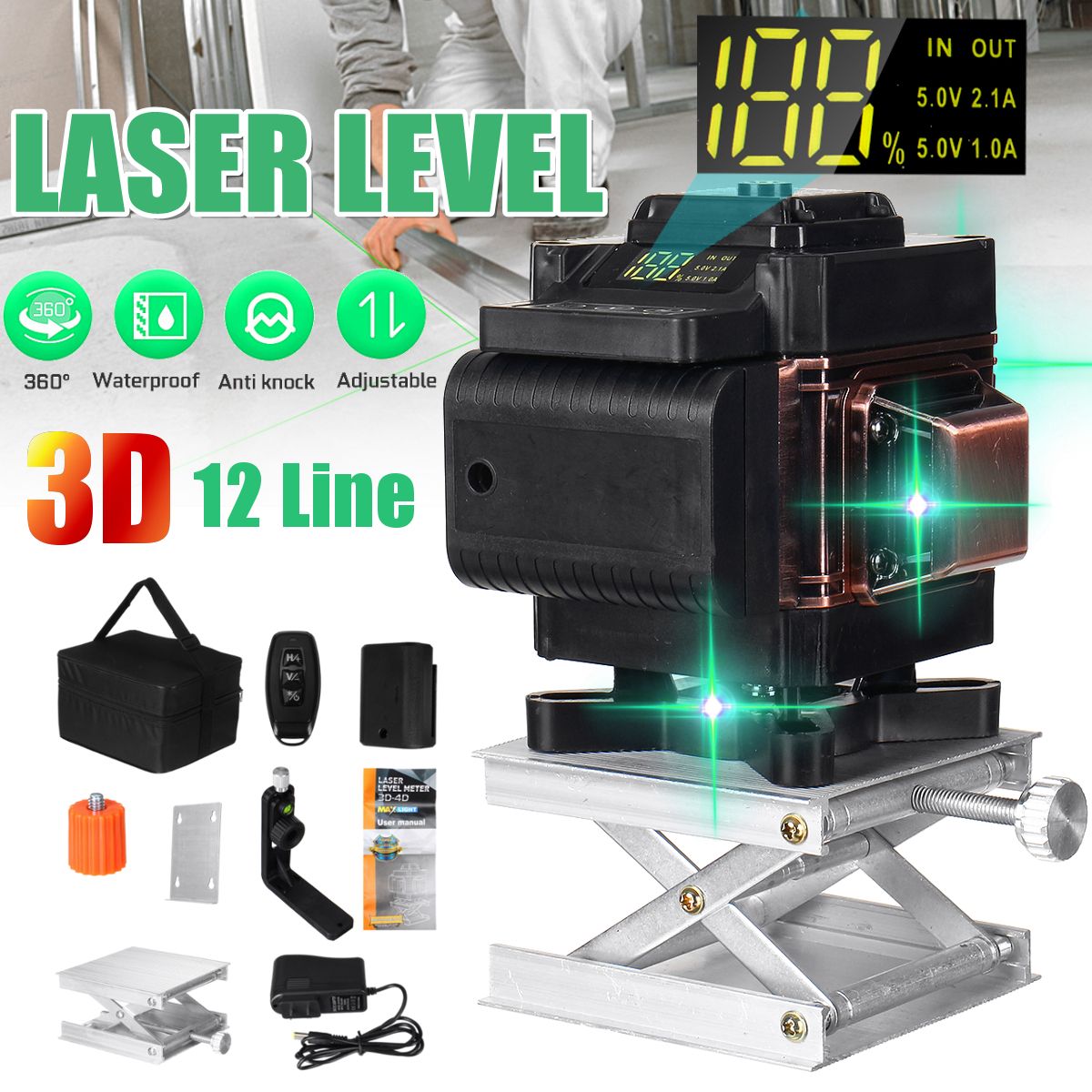 12-Line-Laser-Level-Green-Light-Auto-Self-Leveling-Cross-360deg-Rotary-Measuring-1740232