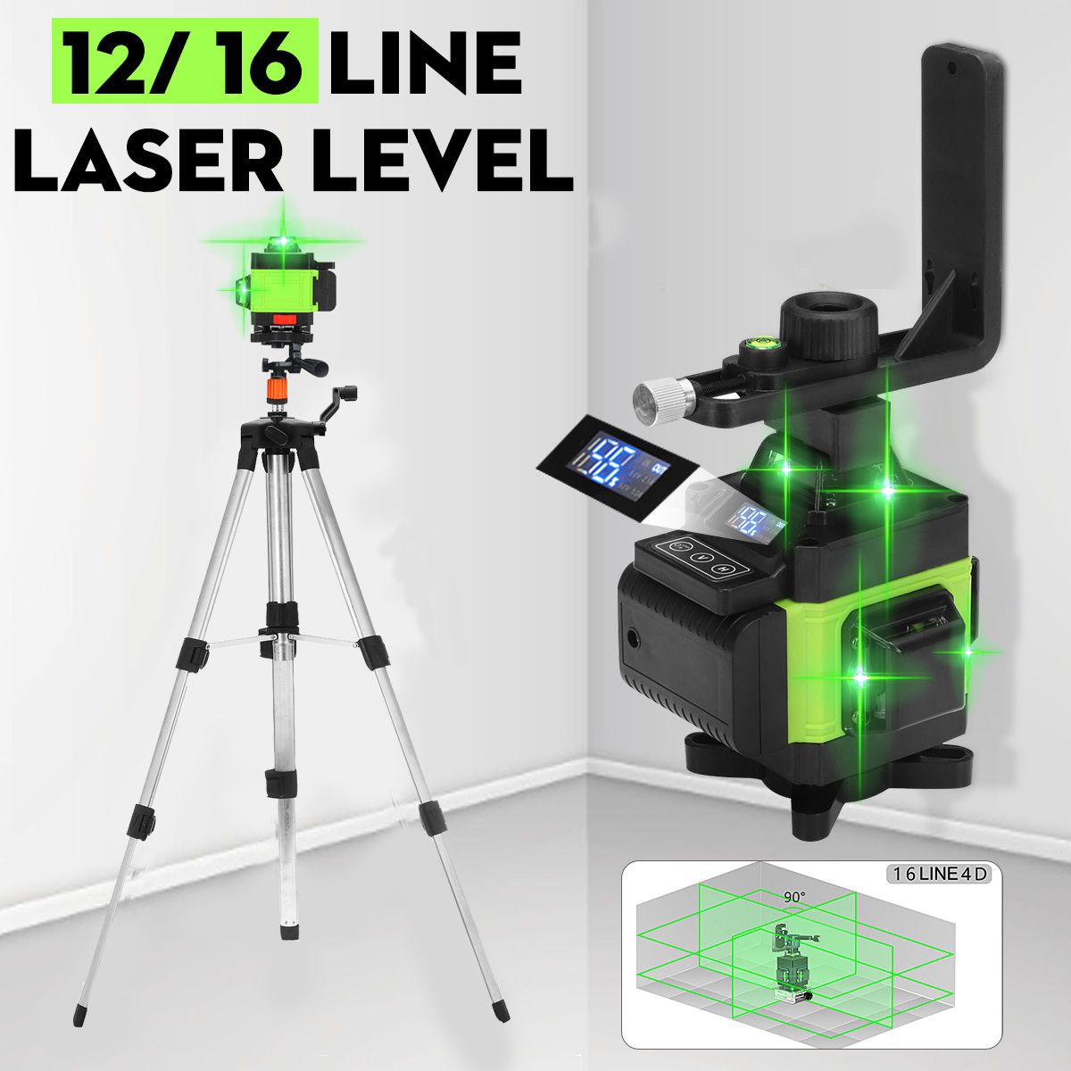 1216-Line-Green-Light-Laser-Level-Digital-Self-Leveling-360deg-Rotary-Measure-Tool-1717899