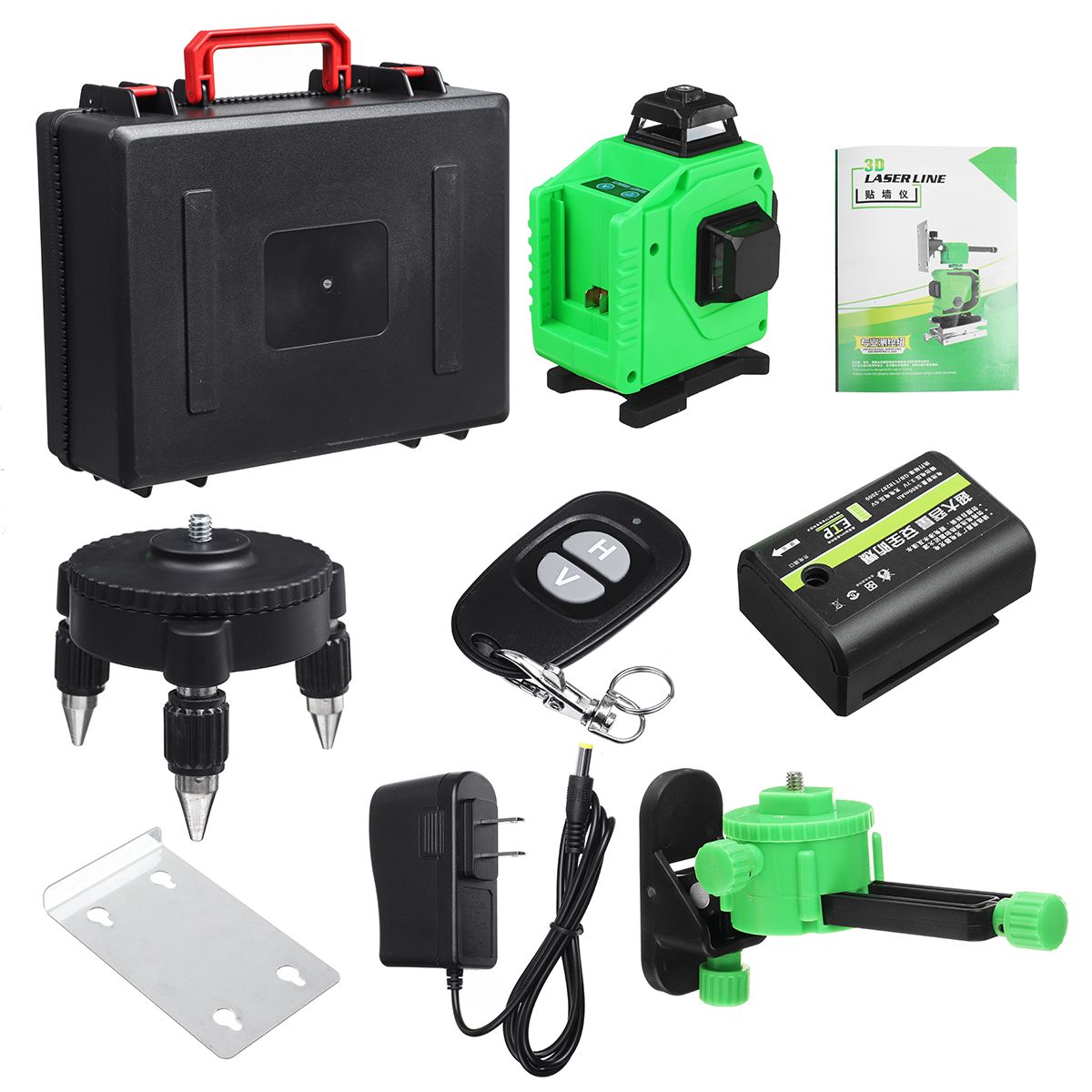 16-Lines-Laser-Level-3D-Wall-mounted-Leveler-plusmn3degAutomatic-Levelt-5800mAh-Battery-1668332