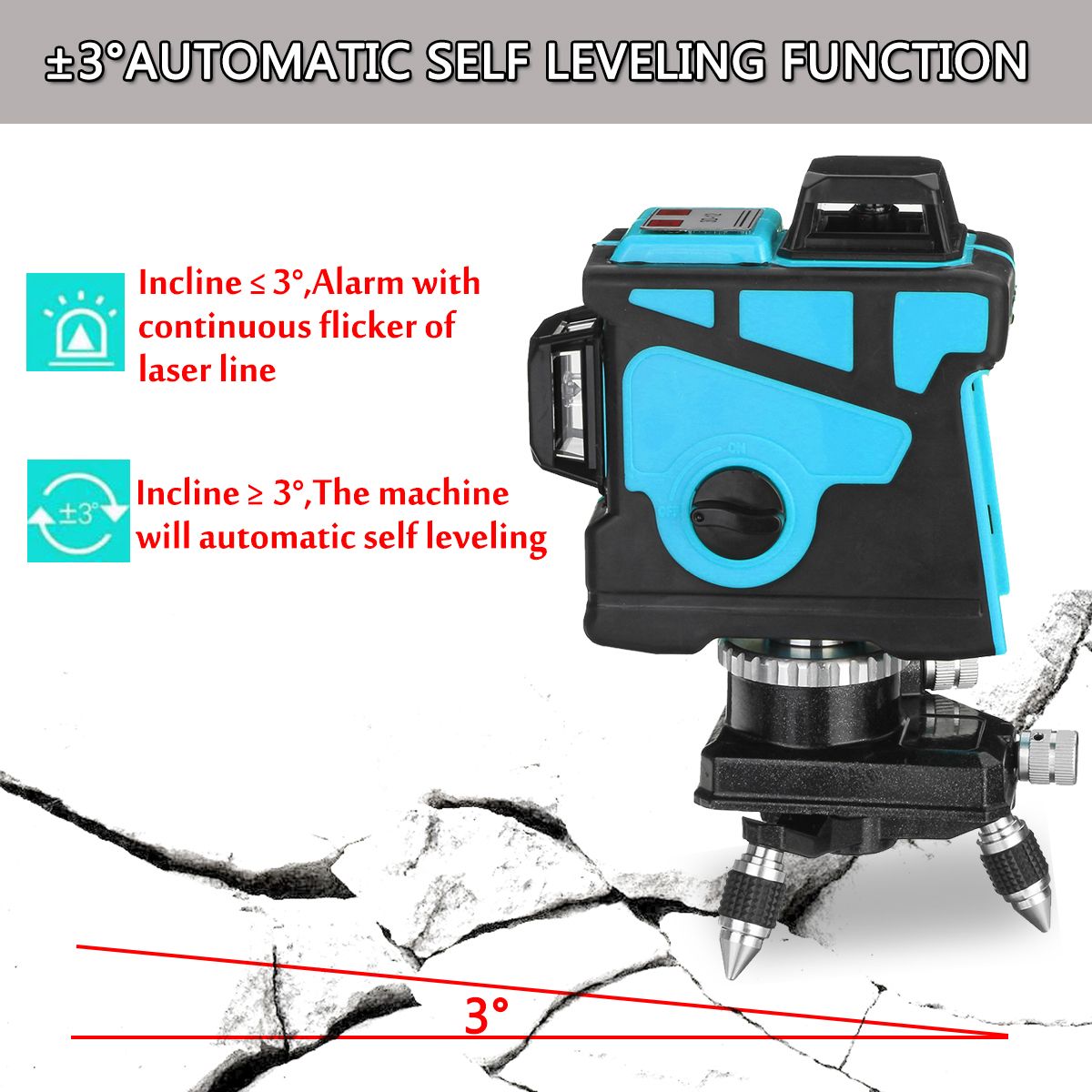 360deg-Rotary-3D-Green-Laser-Level-12-Lines-Self-Leveling-Cross-Measure-Tool-Kit-1740235