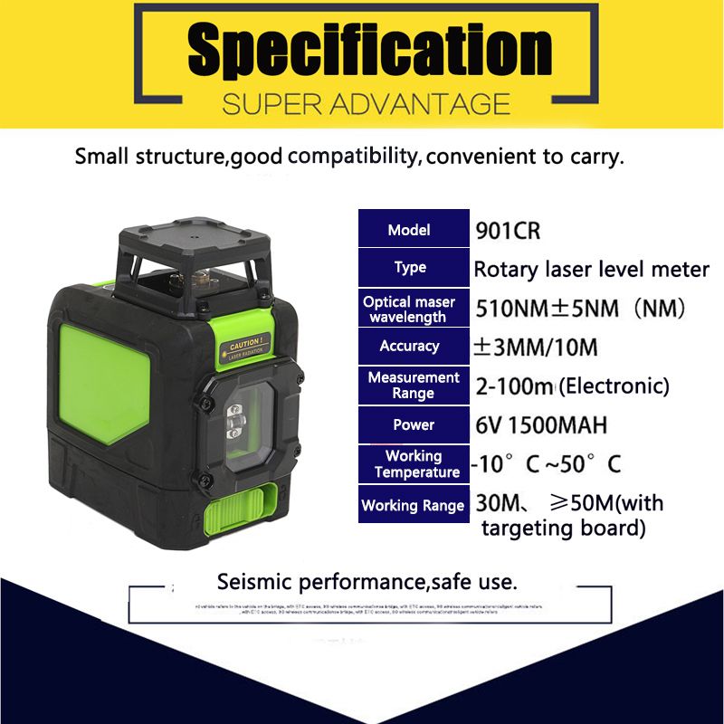 360deg-Rotary-5-Line-Laser-Level-Red-Laser-Self-Leveling-Vertical-Horizontal-Level-Measure-Kit-1409397