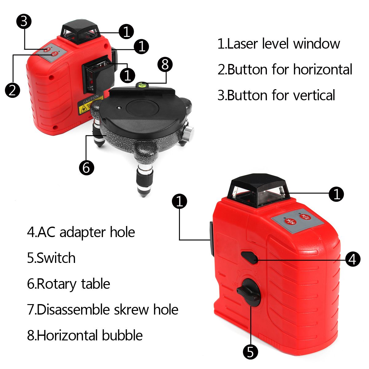 3D-12-Line-Red-Laser-Level-Measure-Self-Leveling-Vertical-Horizontal-Cross-Tool-1181165