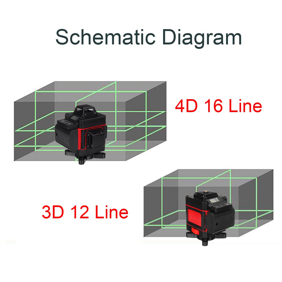 4D-1216-Line-Green-Light-Laser-Level-Digital-Self-Leveling-360deg-Rotary-Measure-1717894