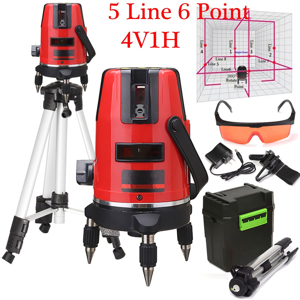 5-Lines-6-Points-Professional-Waterproof-Laser-Level-Red-Automatic-Level-360deg-Rotating-Outdoor-Mod-1133550