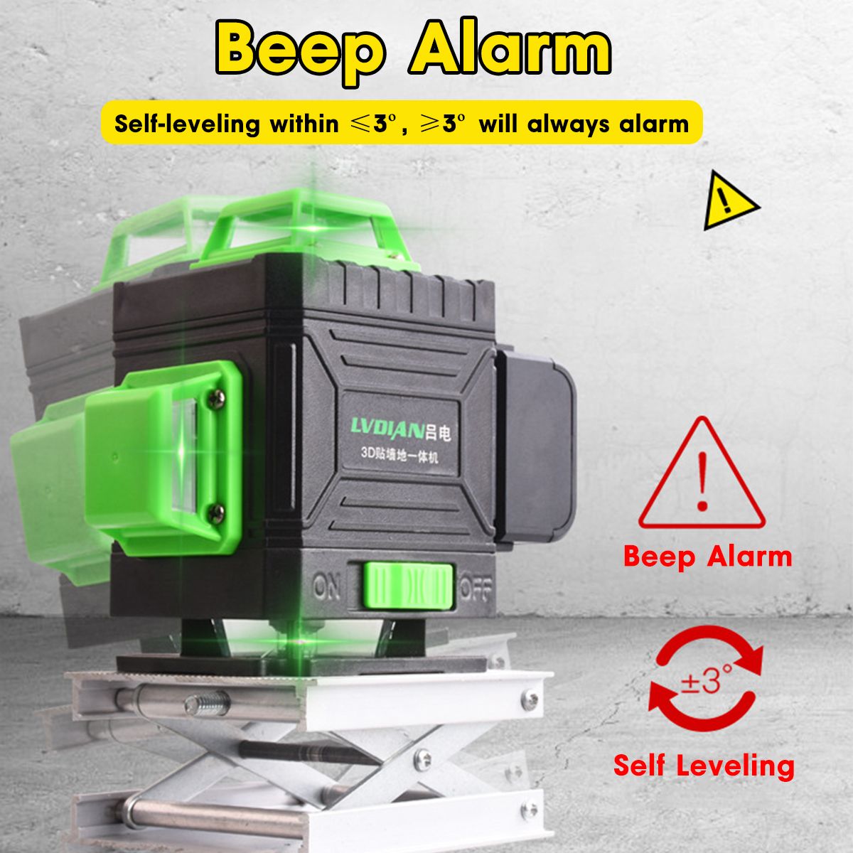 5800mAh-16-Line-Green-360deg-Laser-Level-Cross-Self-Leveling-Measure-Tool-Set--RC-1610902