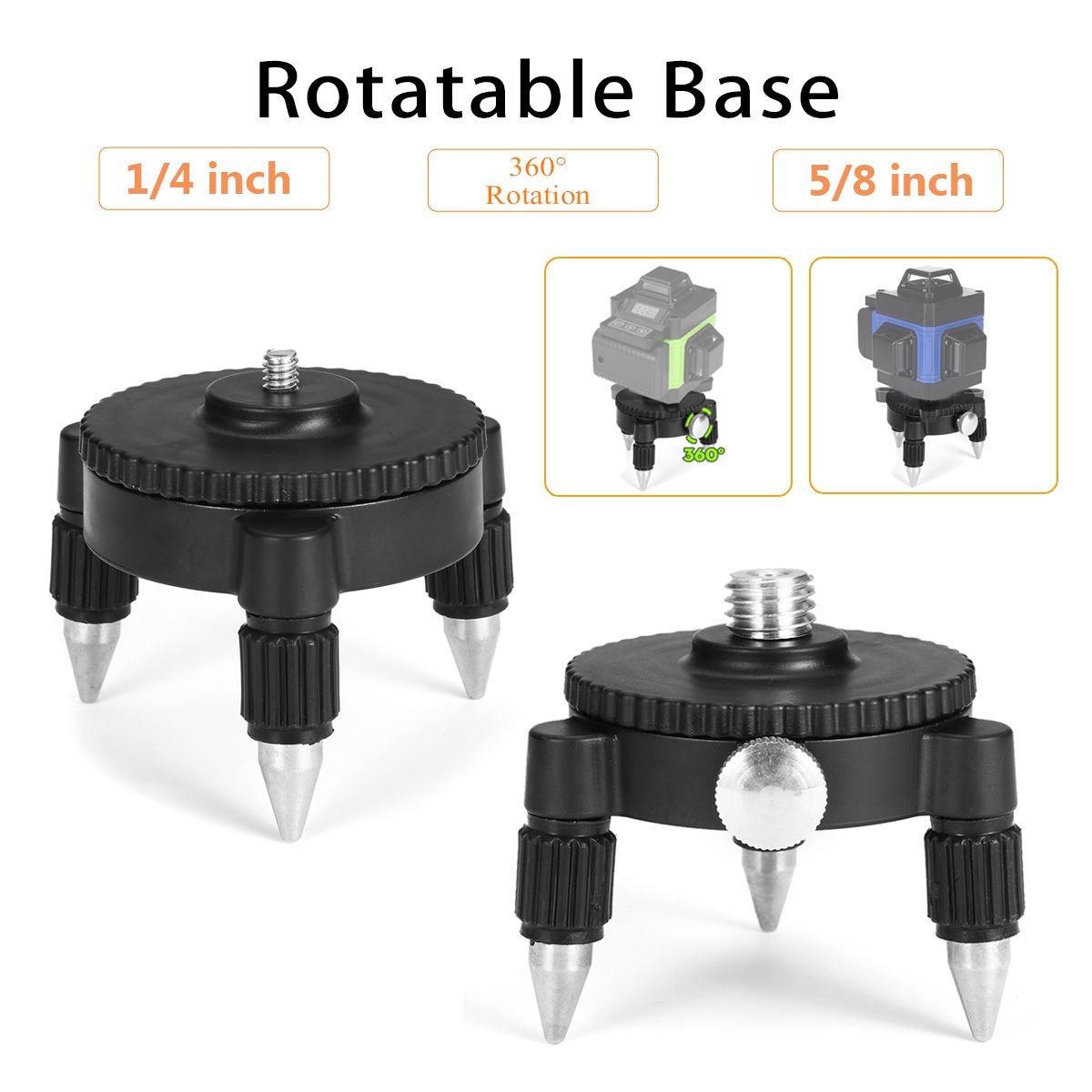 Adjustment-360deg-Rotation-Holder-Rotary-Base-For-14-or-58-inch-Laser-Level-Line-1714962