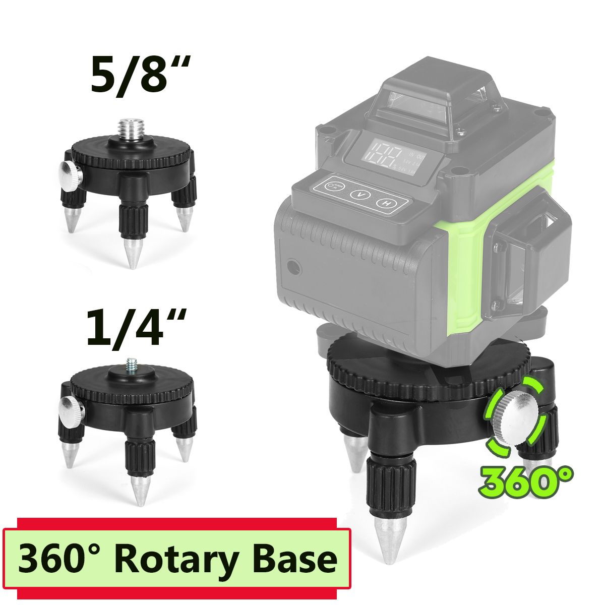 Adjustment-360deg-Rotation-Holder-Rotary-Base-For-14-or-58-inch-Laser-Level-Line-1714962