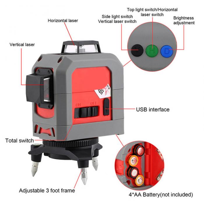 Foucault-FC-185-1-High-Precision-Foucault-Self-Leveling-Green-Laser-Level-Device-360-Distance-Meter--1567181