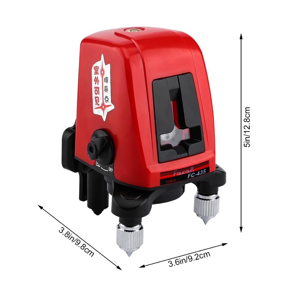 Foucault-FC-435-2-Red-Laser-level-Cross-Line-1-Point-Horizonatal-Vertival-360-Rotary-Self--Leveling-1567178