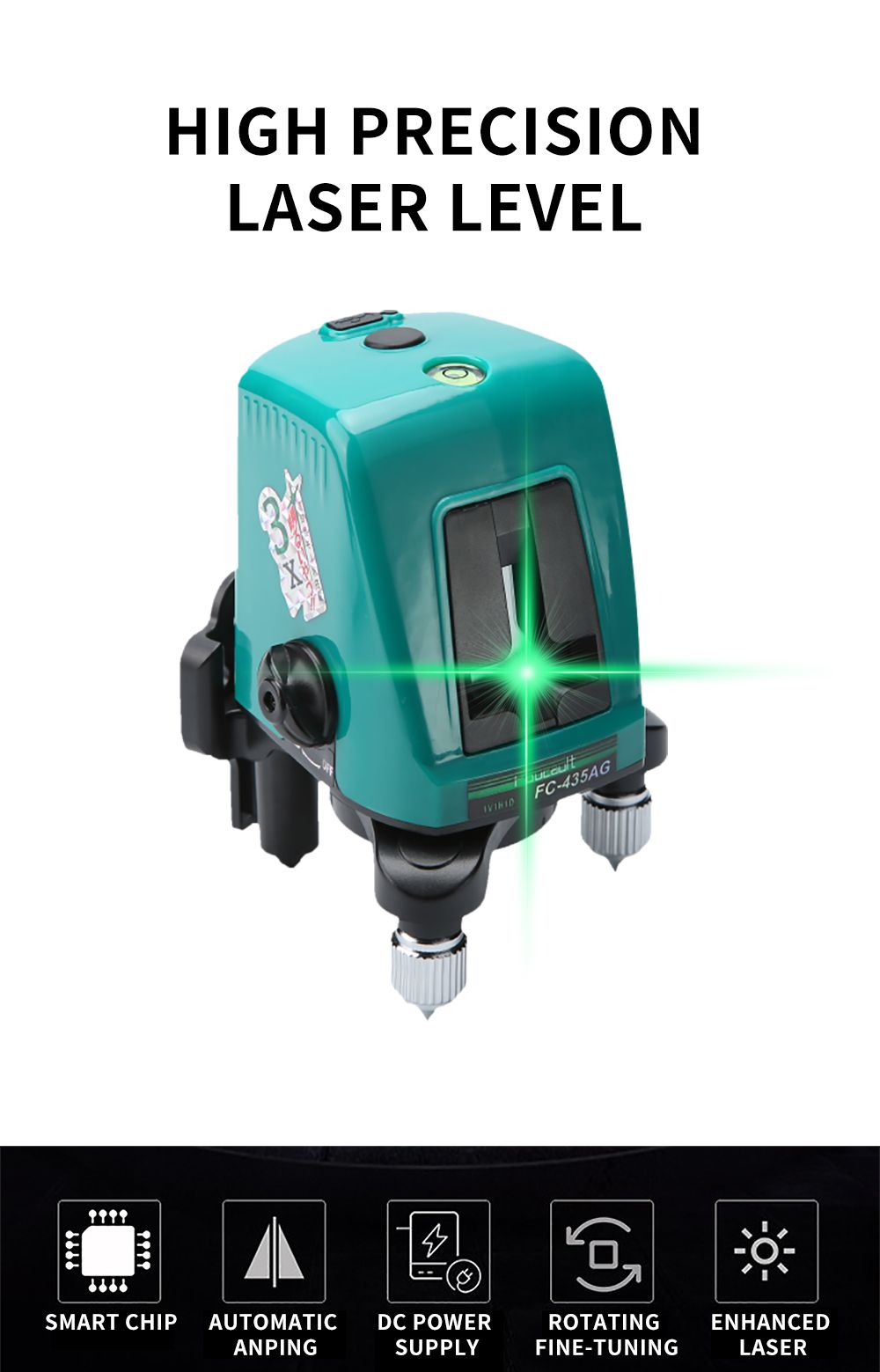 Foucault-FC-435AG-Mini-Infrared-Laser-Level-with-Oblique-Function-Line-Projector-2-Line-1-Brightenin-1567180