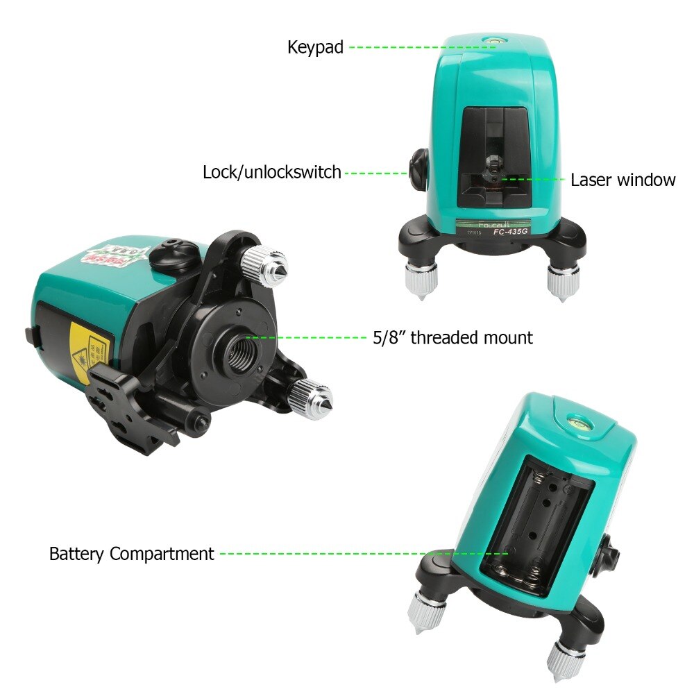 Foucault-FC-435G-Self-Leveling-Green-Laser-Level-Device-360-Distance-Meter-for-Laser-Line-Measure-as-1567182