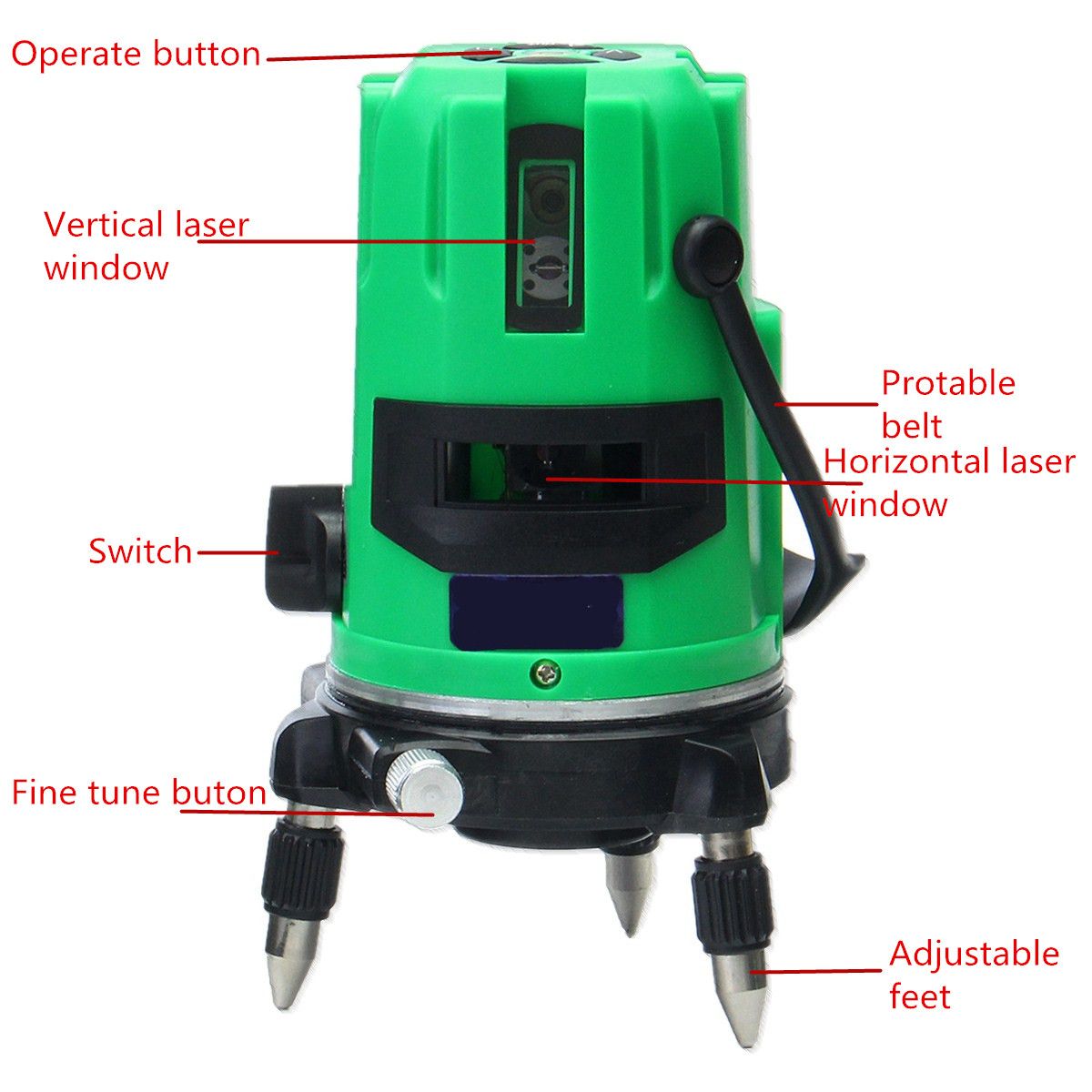 Green-2-Line-2-Points-Laser-Level-360-Rotary-Laser-Line-Self-Leveling-with-Tripod-1166735