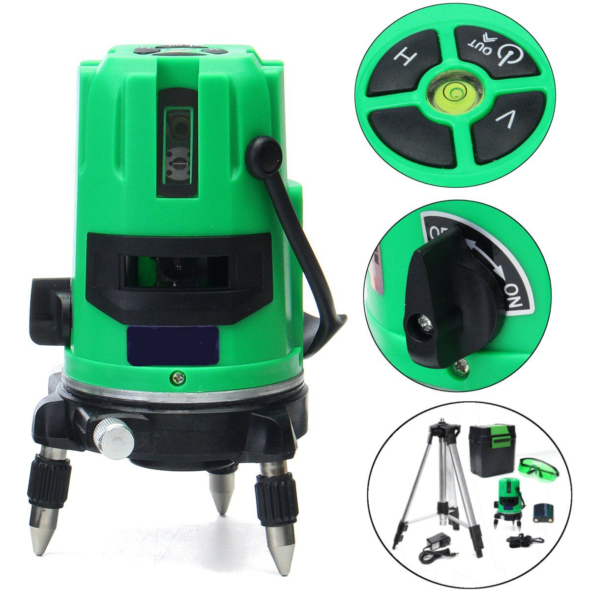 Green-2-Line-2-Points-Laser-Level-360-Rotary-Laser-Line-Self-Leveling-with-Tripod-1166735