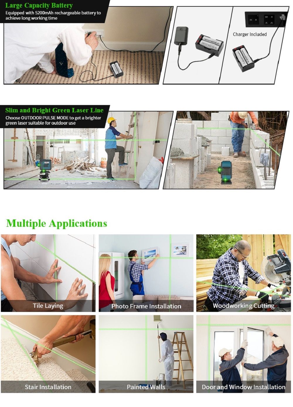 HANMATEK-12-Lines-3D-Self-Leveling-360deg-Green-Cross-Line-Laser-Level-with-Pulse-Enhancement-Mode---1723725