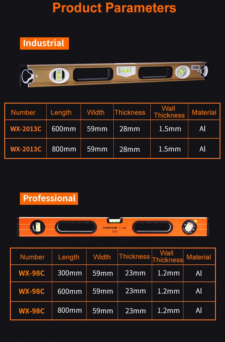 LOMVUM-230mm-High-Precision-Spirit-Level-Magnetic-High-Bearing-Ruler-Lever-Bubbles-Horizontal-Ruler--1263305