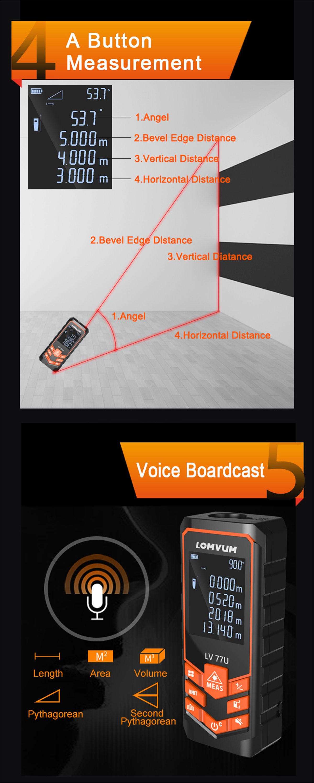 Laser-Distance-Meter-Digital-Measure-Auto-Level-Range-Finder-40-120M-1490779