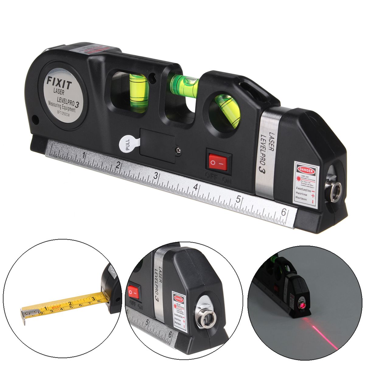 Laser-Level-Spirit-Level-Line-Lasers-Ruler-Horizontal-Ruler-Measure-Line-Tools-Adjusted-Standard-1291543