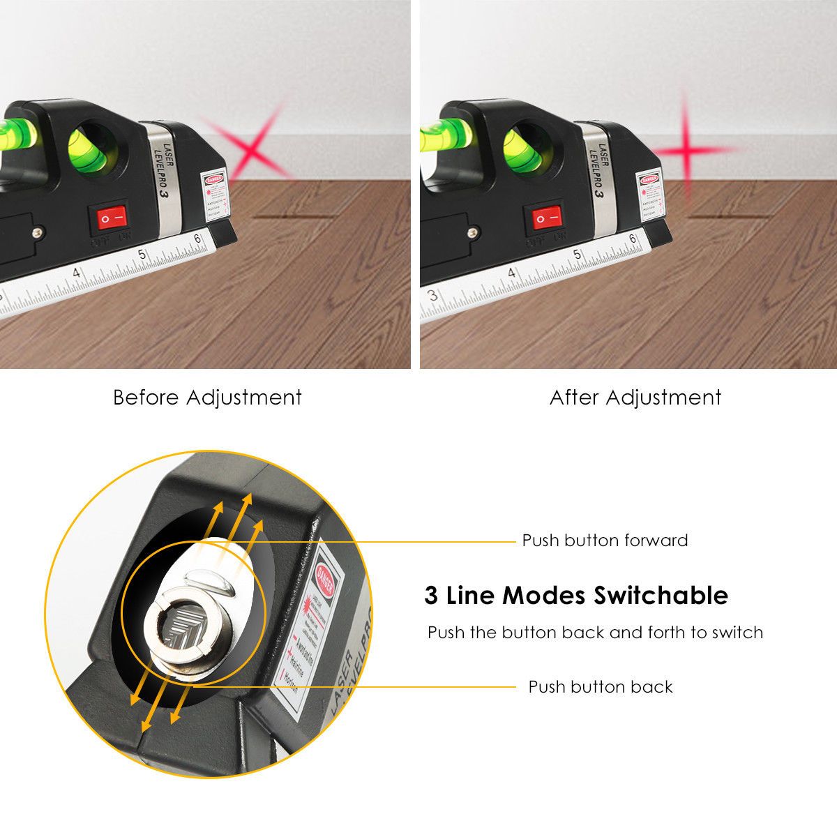 Laser-Level-Spirit-Level-Line-Lasers-Ruler-Horizontal-Ruler-Measure-Line-Tools-Adjusted-Standard-1291543