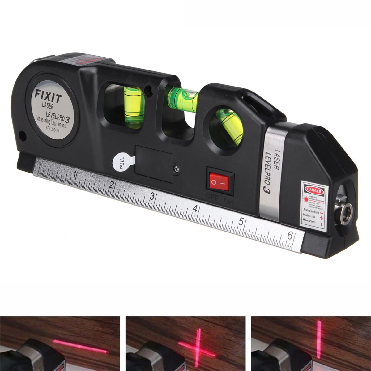 Laser-Level-Spirit-Level-Line-Lasers-Ruler-Horizontal-Ruler-Measure-Line-Tools-Adjusted-Standard-1291543