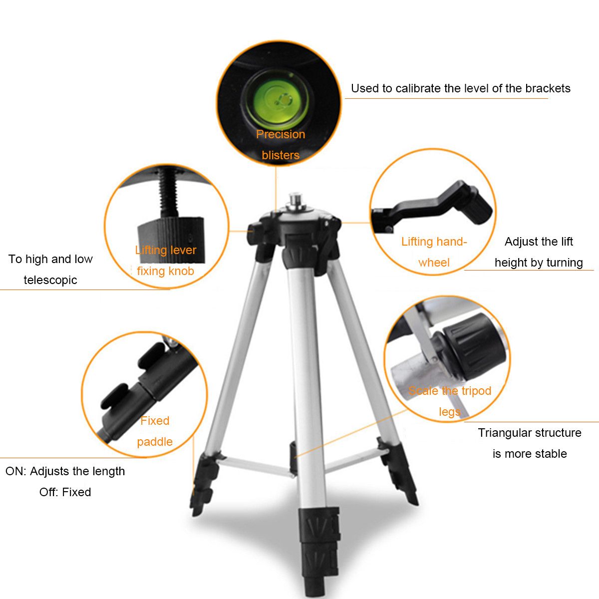 Level-Tripod-Holder-Stand-Mount-Telescopic-Aluminium-Alloy-for-Self-Leveling-Laser-1197242