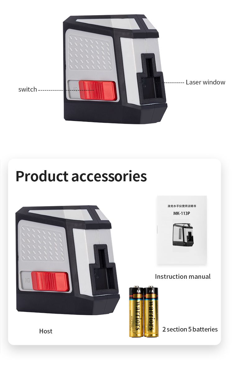 MAKA-MK-113P-GreenRed-Cross-Wire-Laser-Level-Self-Leveling-Vertical-and-Horizontal-Line-1715478