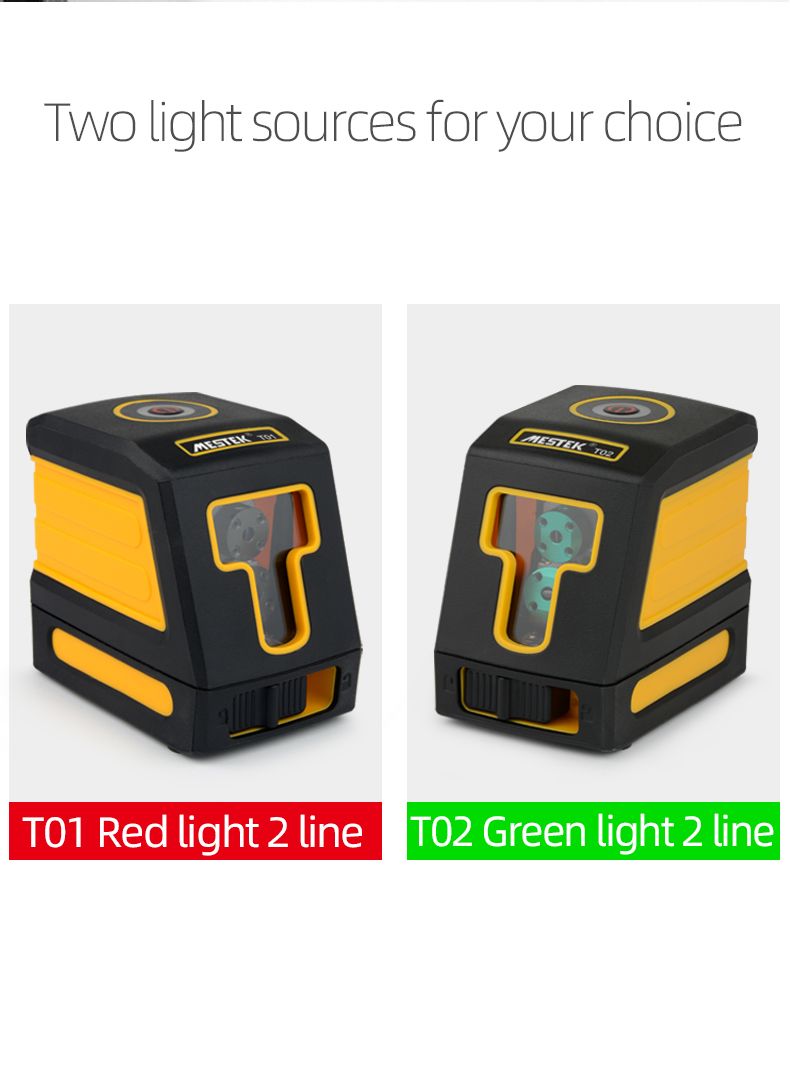 MESTEK-T02-Laser-Level-Green-2-Lines-Self-leveling-Laser-Leveler-Vertical-Horizontal-Cross-Laser-Red-1604496