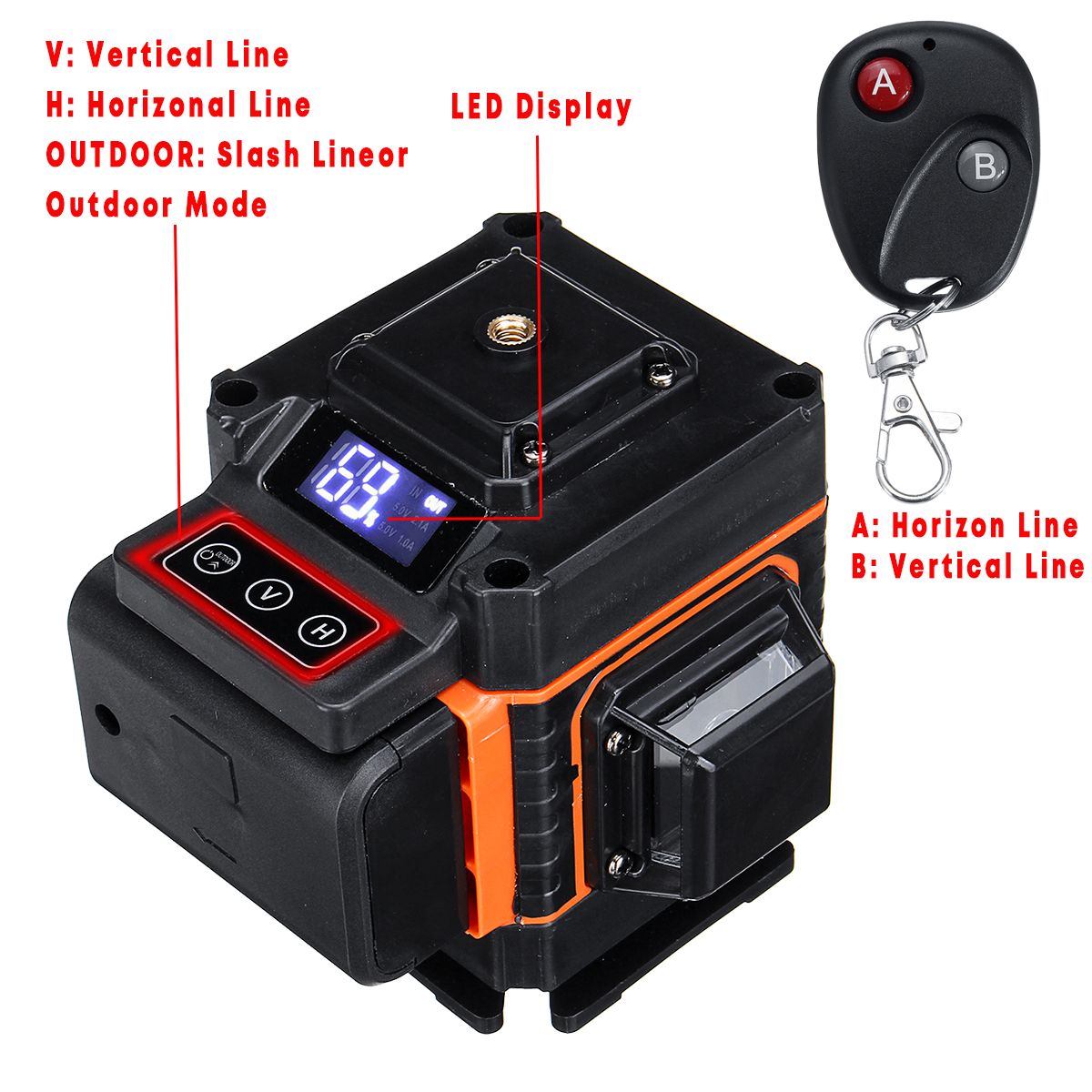 Remote-Control-12-Line-3D-Green-Laser-Level-Digital-Battery-Display-Portable-Laser-Level-Cross-Self--1553777