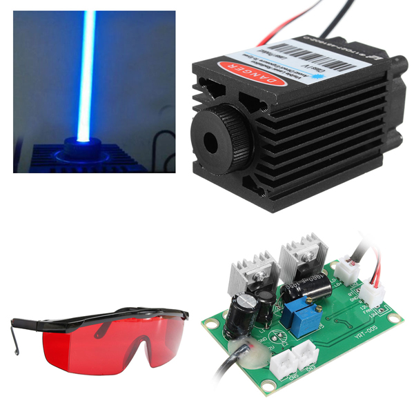 Focusable-High-Power-25W-450nm-Blue-Laser-Module-TTL-12V-Carving-free-Goggles-1162375