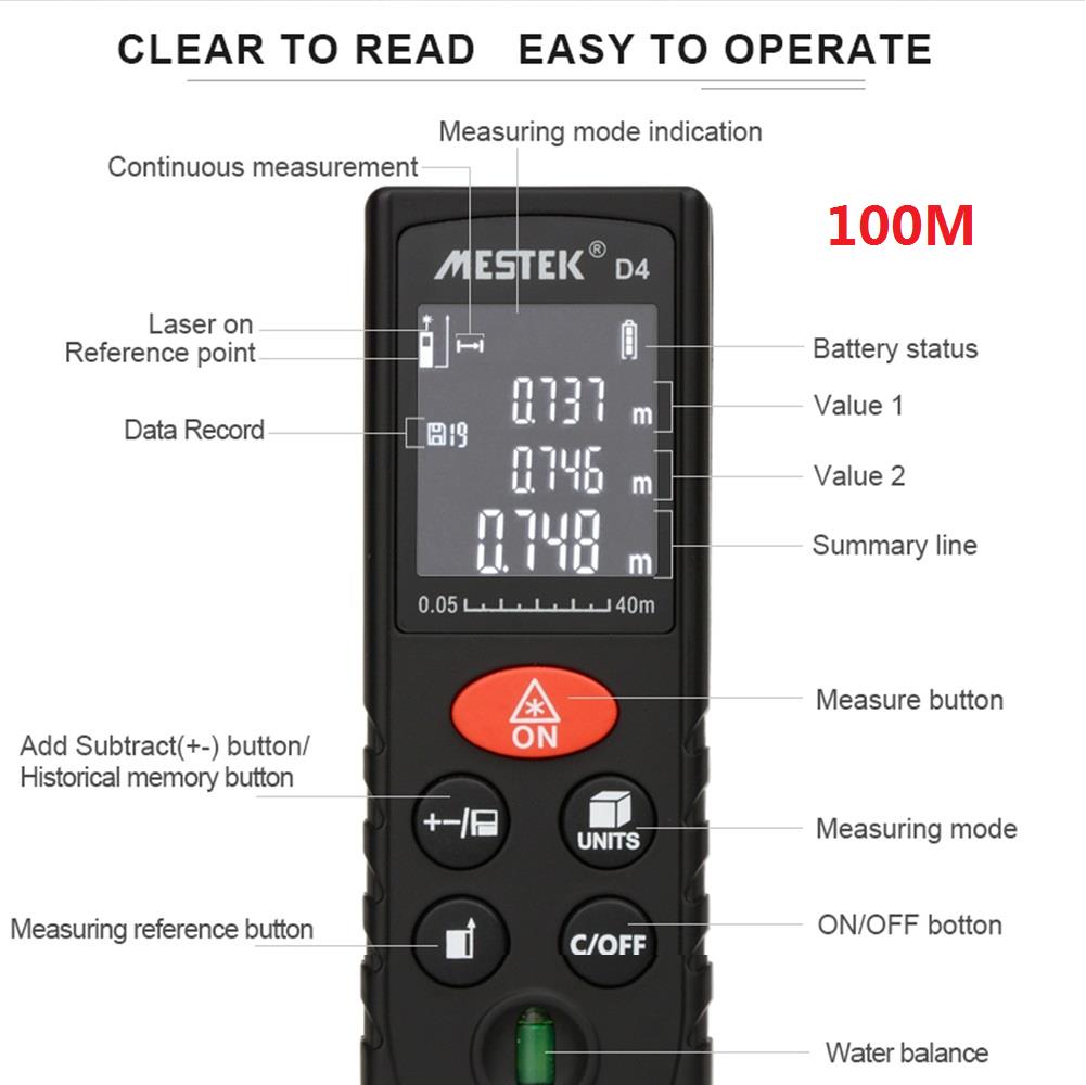 MESTEK-D4-100M-Laser-Distance-Meter-Rangefinder-Double-Water-Balance-Data-Record-Area-Volume-Measure-1319571