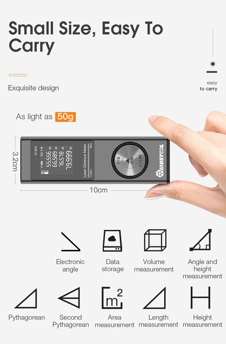 MUSTOOL-80m-Digital-Mini-Laser-Rangefinder-with-Electronic-Angle-Sensor-MInFt-Unit-Switching-USB-Cha-1694249