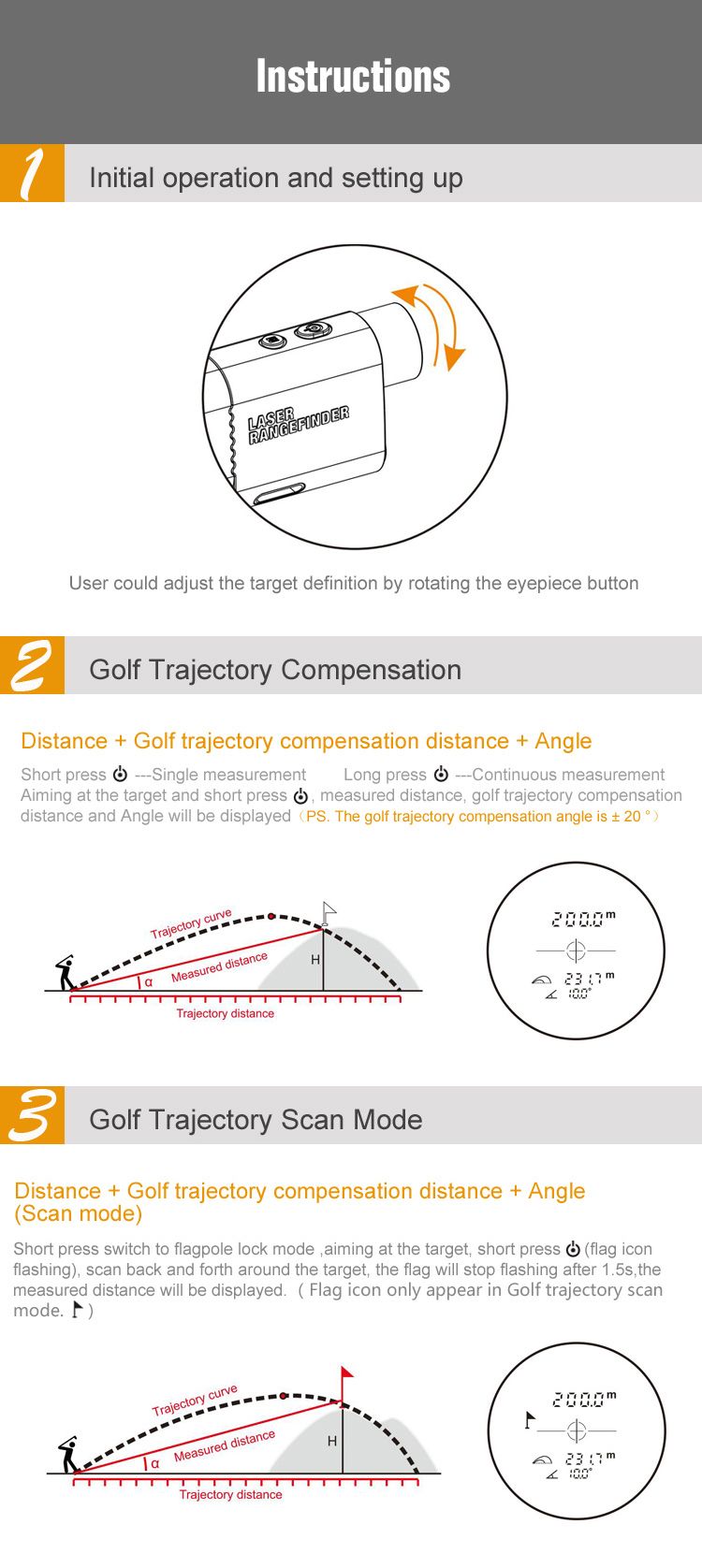 Mileseey-Telescope-Laser-Rangefinder-1000m-Laser-Distance-Meter-Monocular-Golf-hunting-laser-Range-F-1380197