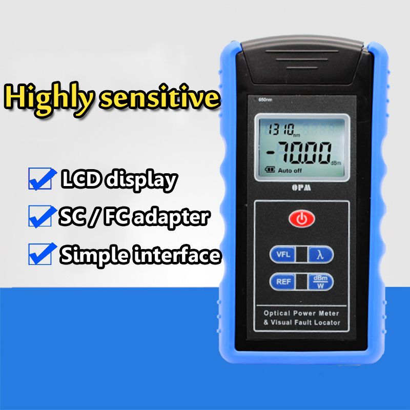 TM203N-650nm-001dbm-Optic-Power-Red-Light-Meter-FC-SC-Adapter-Source-LCD-Tester-Detector-1310533