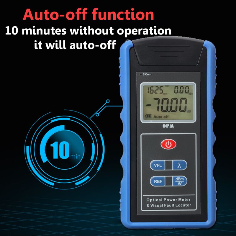 TM203N-650nm-001dbm-Optic-Power-Red-Light-Meter-FC-SC-Adapter-Source-LCD-Tester-Detector-1310533