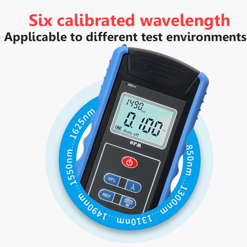 TM203N-650nm-001dbm-Optic-Power-Red-Light-Meter-FC-SC-Adapter-Source-LCD-Tester-Detector-1310533