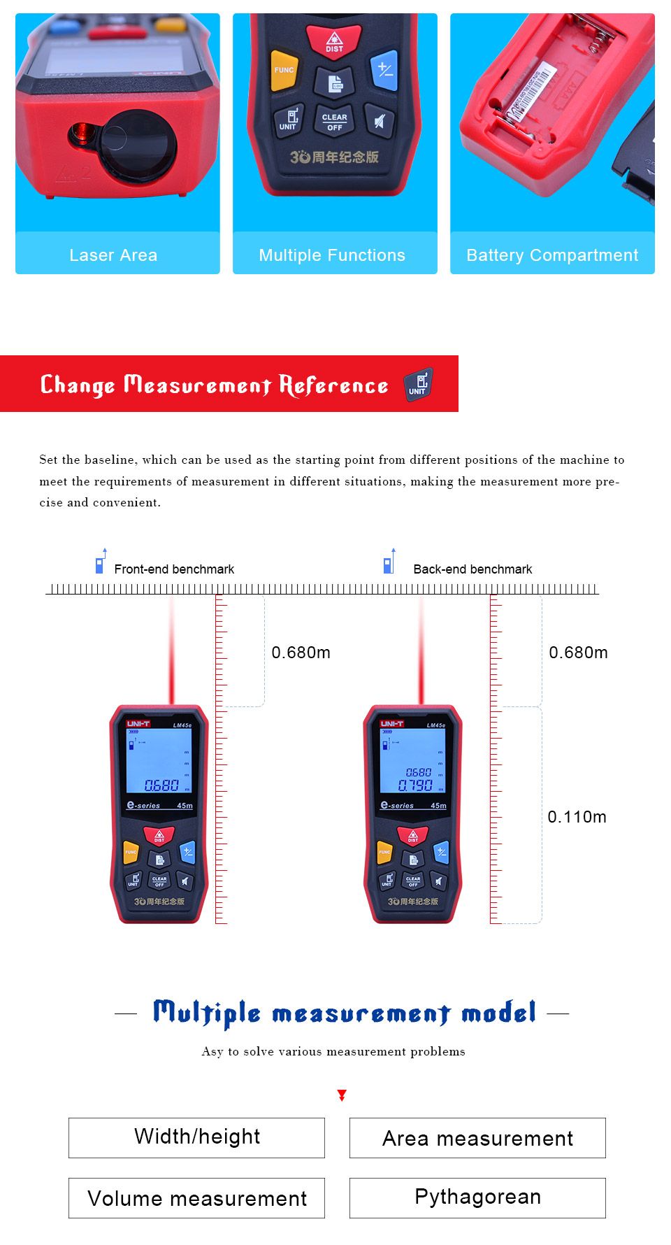 UNI-T-LM45E-Digital-Laser-Distance-Meter-45m-60m147ft-196ft-Laser-Rangefinder-Measure-Diastimeter-1533491