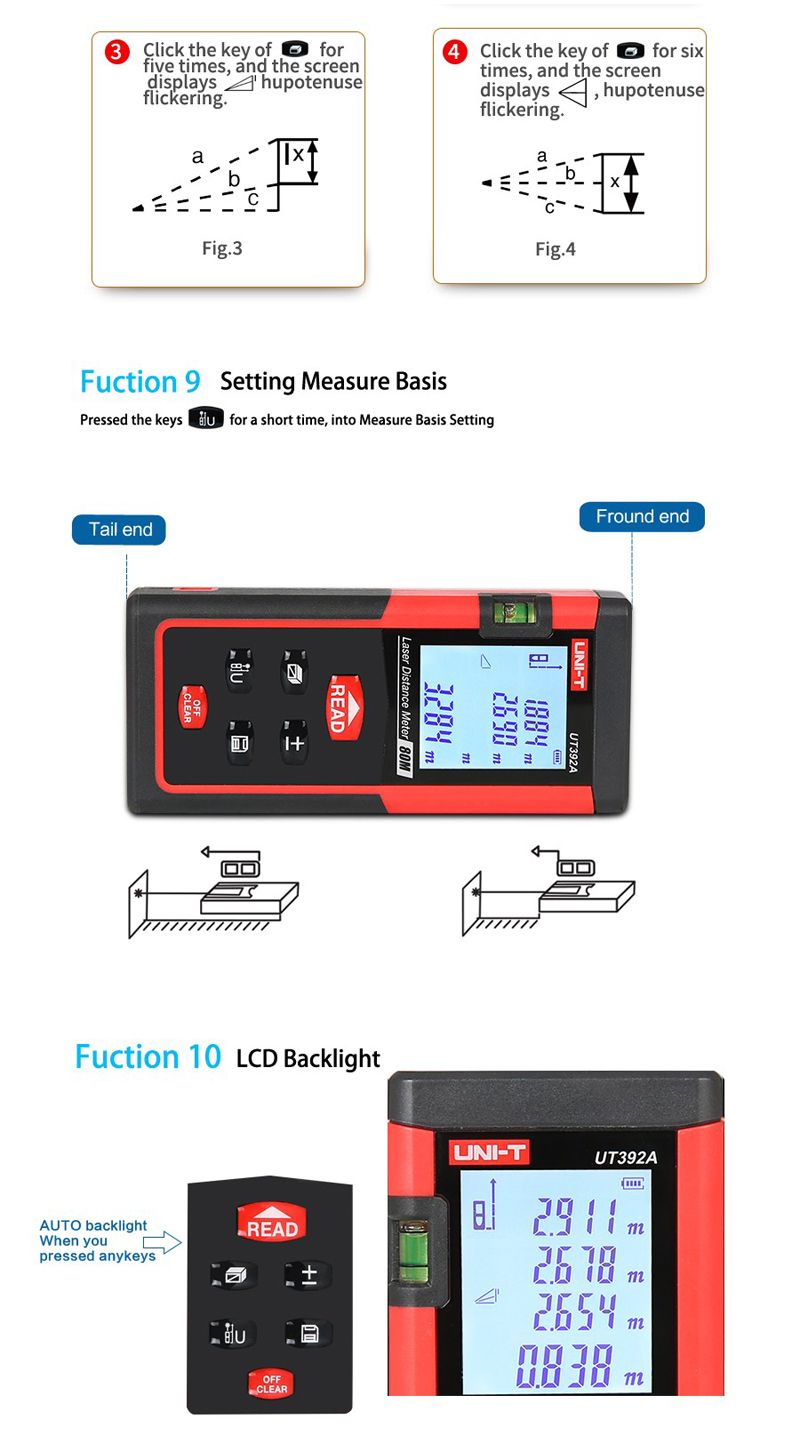 UNI-T-UT390B-40M-Handheld-Laser-Rangefinder-Optical-Telemetre-Distance-Meter-Area-Volume-Measure-1021173