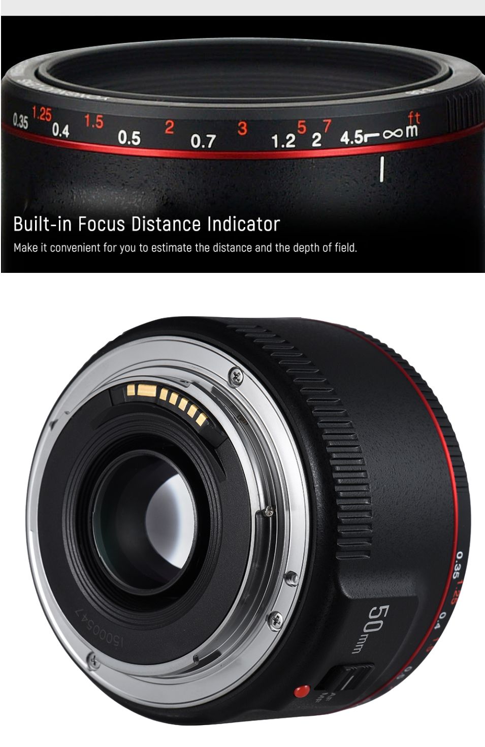 YONGNUO-YN-50mm-F18-II-Large-Aperture-Auto-Focus-AF-MF-Lens-for-Canon-Camera-1377998