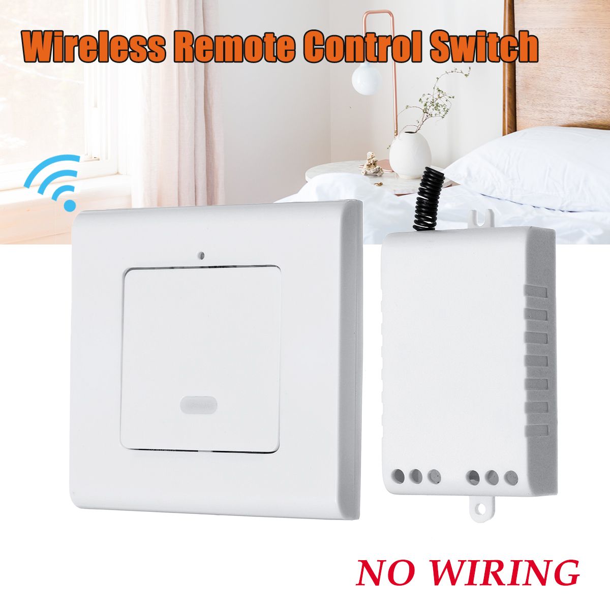 1-Way-Wall-Lamp-Wireless-Remote-Control-ONOFF-Light-Switch---Receiver-AC220V-1296321