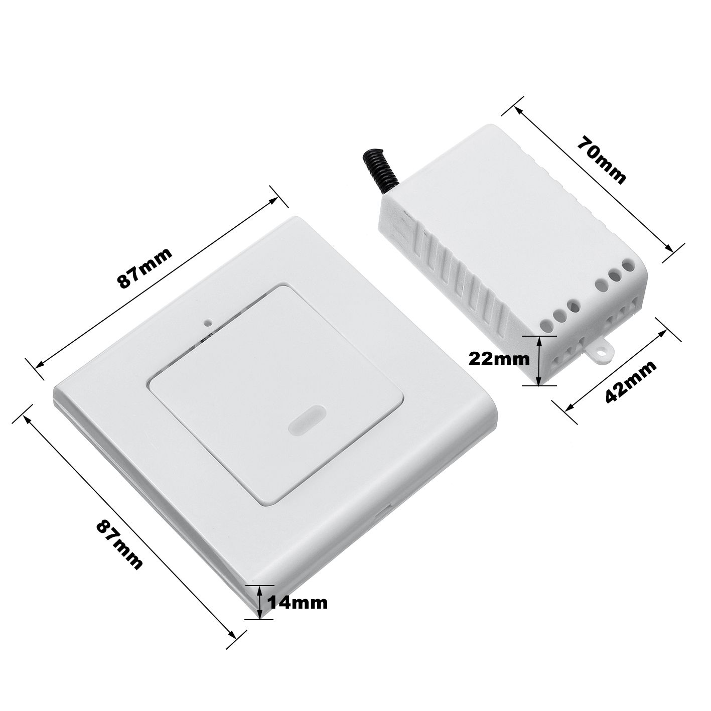 1-Way-Wall-Lamp-Wireless-Remote-Control-ONOFF-Light-Switch---Receiver-AC220V-1296321