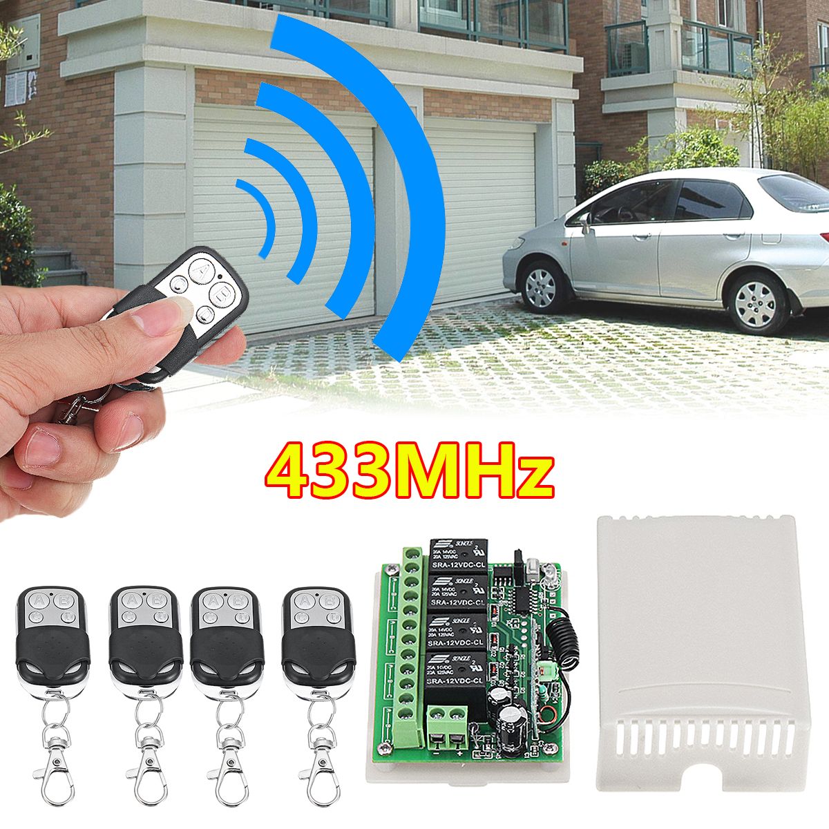 DC12V-4-Transmitter--Receiver-Relay-4CH-433MHz-Wireless-Remote-Control-Light-Switch-1292651