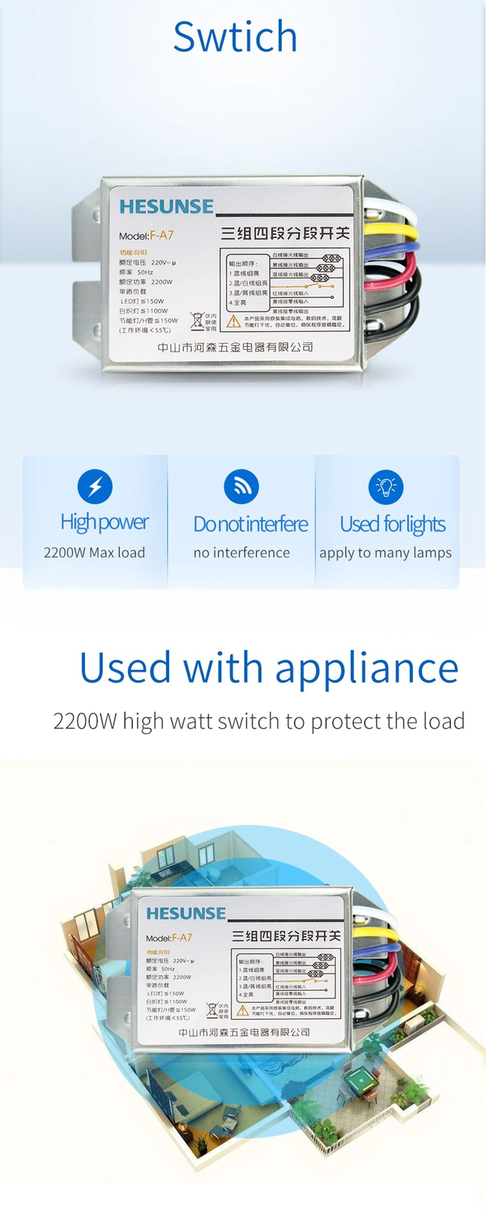 Hesunse-F-A7-3-Ways-Subsection-Light-Switch-Segmentation-Module-for-Household-Appliance-AC220-250V-1730465